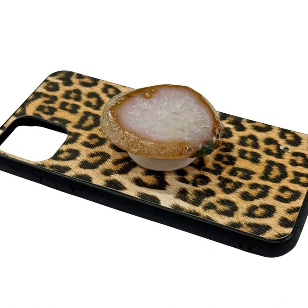 White Agate Phone Grip